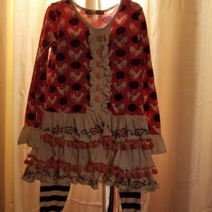 Jelly and pug 2 piece outfit